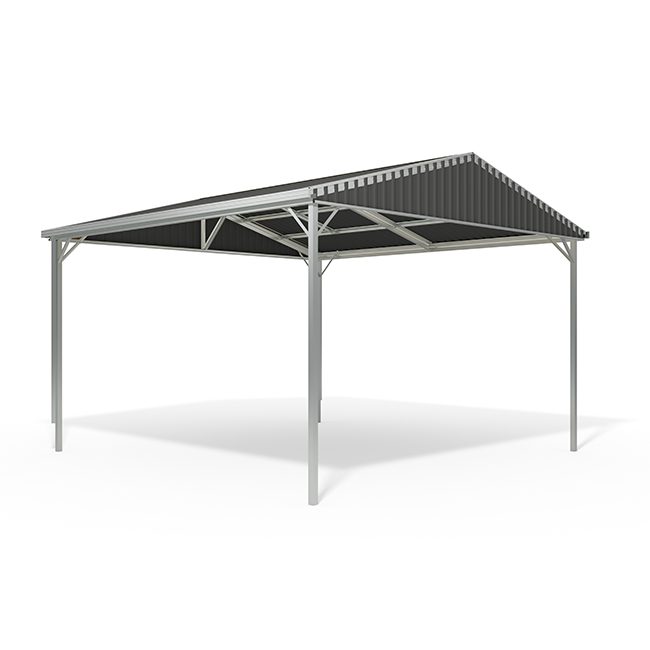 Double Gable Roof Carport Cyclonic