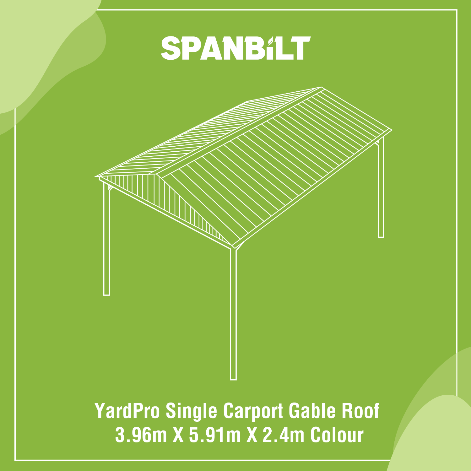 Single Gable Roof Carport Cyclonic - ENGINEERING PAPERS ONLY